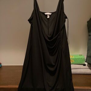 H&M Black Backless Draped Dress